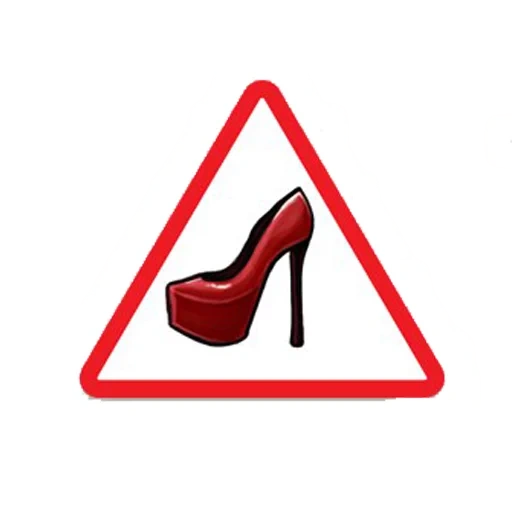 signo de seguimiento, debajo de los tacones altos, zapatos, pegatinas para zapatos, coche de pasta de zapatos