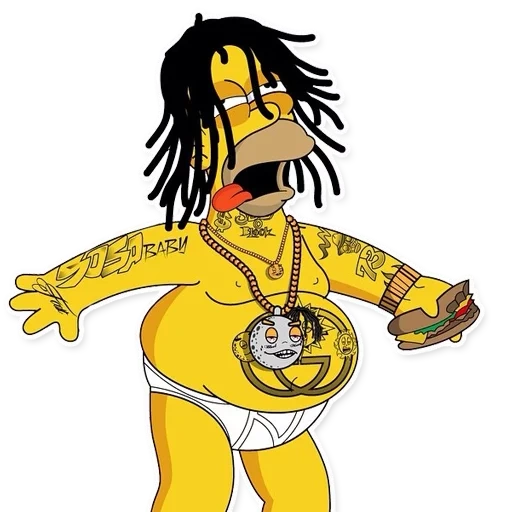 homer, the simpsons, chief keef, jackson taylor simpsons