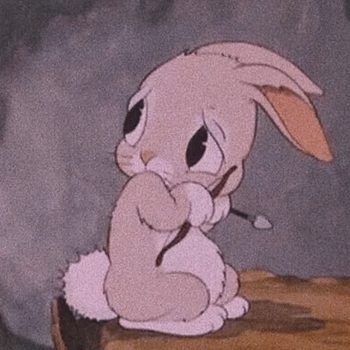 заяц плачет, заяц грустный, грустный зайчик, плачущий зайчик, грустные персонажи мультфильмов