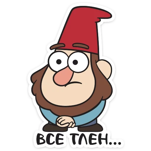 gravity falls, gnome gravity falls, stickers gravity falls gnome