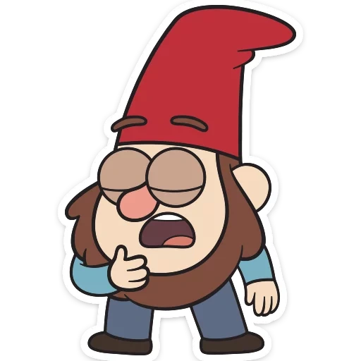 cascata di gravità, gnome gravity falls, personaggio gravity falls, gravity falls gnomes sticker