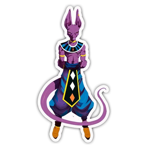 emoticon di emoticon, lord beerus, vladika bierus, sfere del drago, dragon ball super