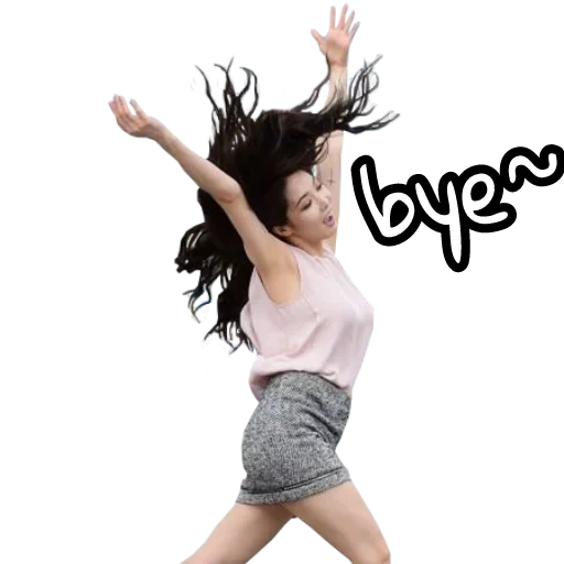 hyuna, mujer joven, la chica está bailando blanca, jumping girl clipart