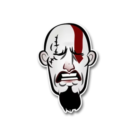 kratos, dewa perang, kratos kratos, stiker walter white heisenberg