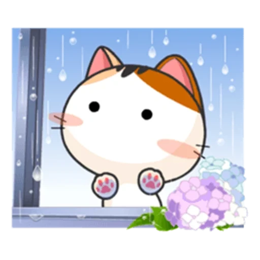 line котик, meow animated, cat meow meow, японские котики, наклейки японские котики