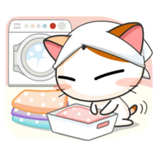 lindo sello, meow animated, animal lindo, gatito japonés, gatito japonés