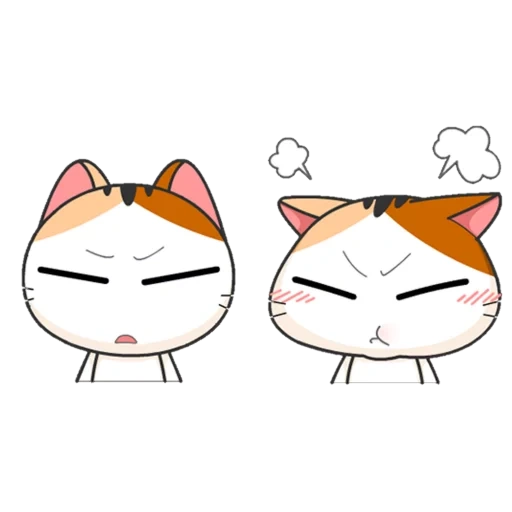 gatti, gatti carini, meow animati, gatti giapponesi, emoji cats giapponesi
