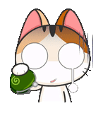 anime, japanische katzen, aufkleber japanische katzen