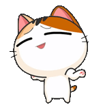gatti, gatto carino, gatti carini, meow animati, adesivi gatti giapponesi
