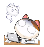chat mignon, anime miaou miaou, chat japonais, chaton japonais, stickers chien de mer japonais