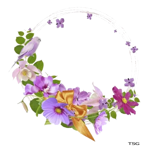 frame flowers, flower frame, flower frames, round frame with flowers, the flower frame is round