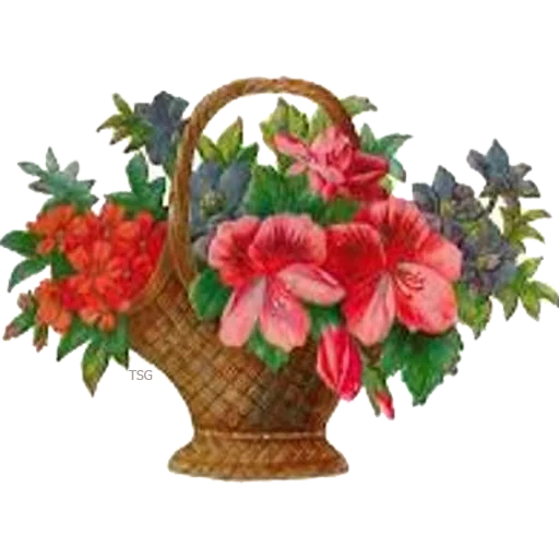 flowers basket, basket with flowers, basket with flowers, bouquet of flowers basket, basket with children's flowers