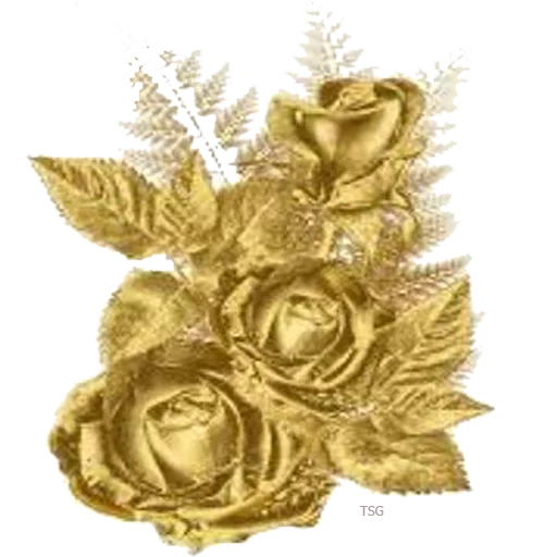 rosa dorada, las flores son de oro, flores de oro negro, flores doradas de fondo negro, flores doradas con fondo transparente