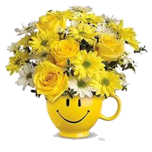 желтые цветы, желтые цветы букет, желтый букет цветов, смайлик букетик цветов, букет цветов солнечный
