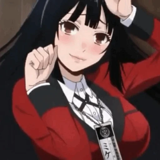 kegembiraan gila yumoko, anime azart gila, kakegurui kegembiraan gila, anime gila excitement yumeko, anime gila excitement yumeko