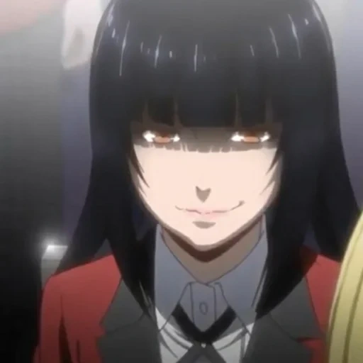 kakegurui, kakeguru anime, kakeguru yumeko, crazy excitement yumoko, anime crazy excitement yumeko