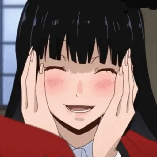 kakegurui, kakeguru yumeko, anime fou excitation, rumia uru mad isart, excitation folle yumeko moments