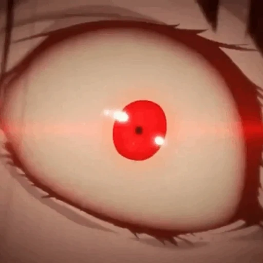 œil, quelques yeux, les yeux sont rouges, pupille rouge, l'effet des yeux rouges