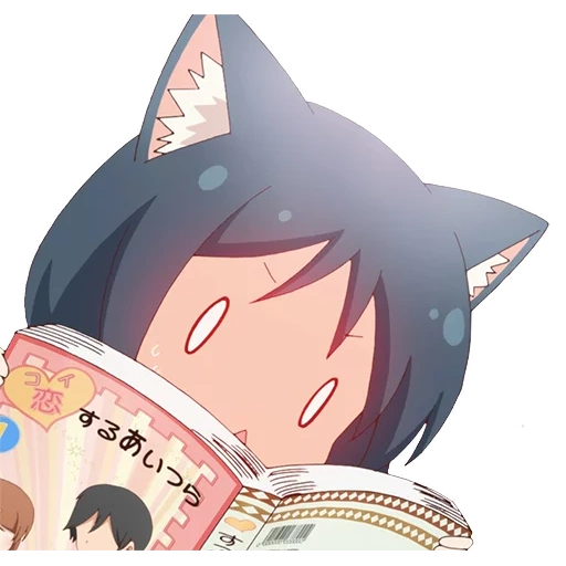 niña gata, imagen, no miyako, anime cats yuko, koshachi días nyanko días