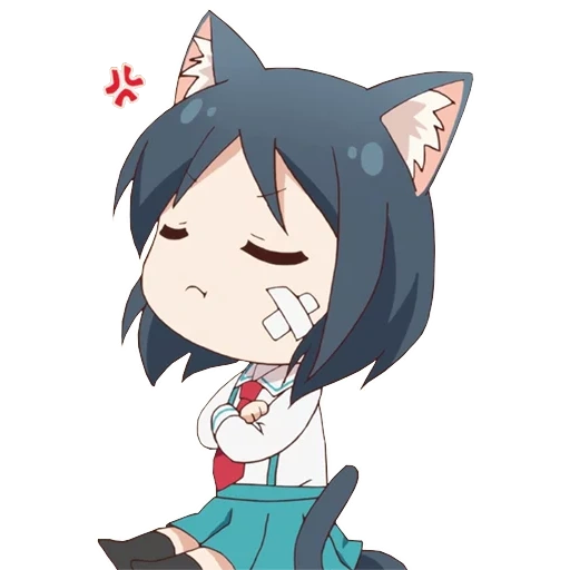 nyanko days, personagem de anime, dia do gato anime, o dia do gato de anime de yuzi