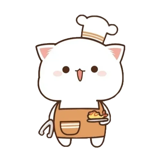 gatos kawaii, lindo gato chibi, lindos dibujos de kawaii, dibujos de lindos gatos, mochi mochi durazno gato