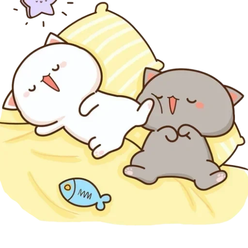 kawaii cats, kitty chibi kawaii, drawings of cute cats, kawaii cats a couple, kawai chibi cats love