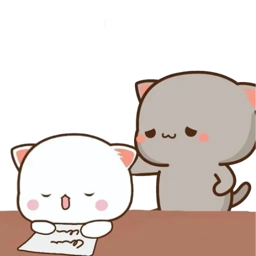 kawaii, gato de anime, gatos kawaii, lindos dibujos de kawaii, encantadores gatos kawaii