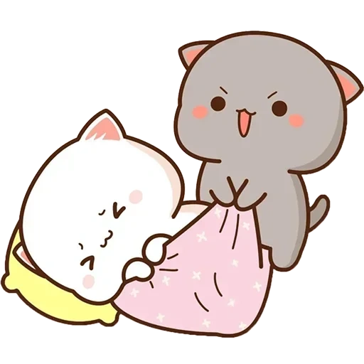 disegni di kawaii carini, chibi kawaii cats, mochi mochi peach cat, bella gatti kawaii, kawaii cats love