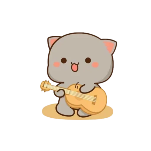 kawaii kittens, chibi gato é cinza, kitty chibi kawaii, desenhos kawaii fofos, desenhos de gatos fofos