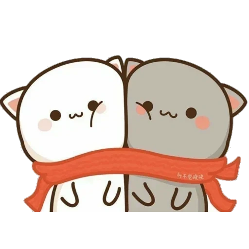 los gatos son lindos, gato kawaii, encantadores gatos kawaii, kawaii cats love, kawaii gatos una pareja