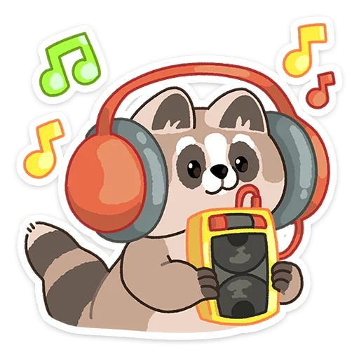 a gommy, raccoon earphone