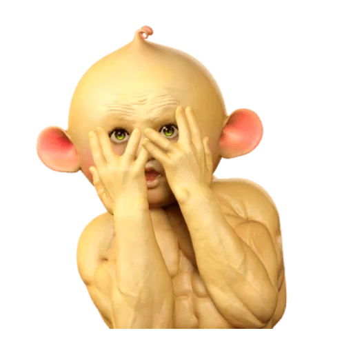 die maske, der kopf, kinder, gollum meme, maske aus latex