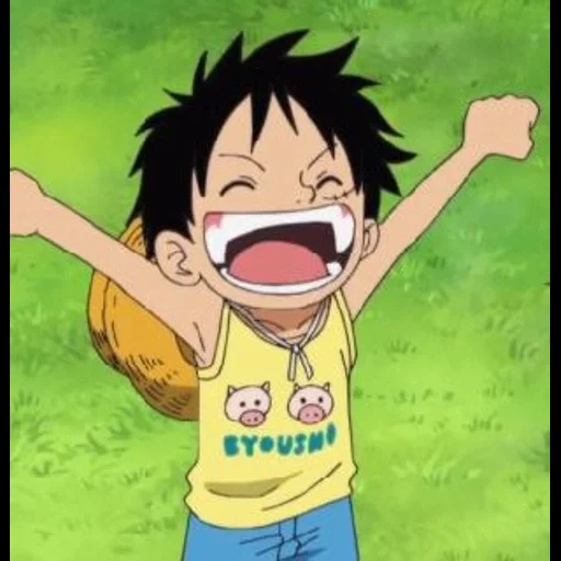 luffy, wang lufei, luffy one piece, die lufttrompete, van pis luefly childhood