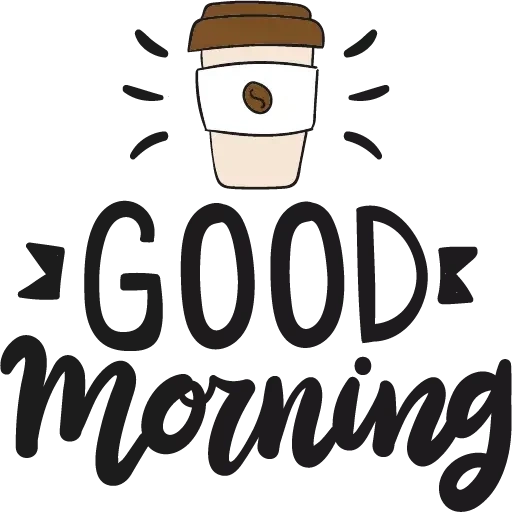 good morning, logo coffee, postcard good morning, good morning lightling, glyph good morning instagram