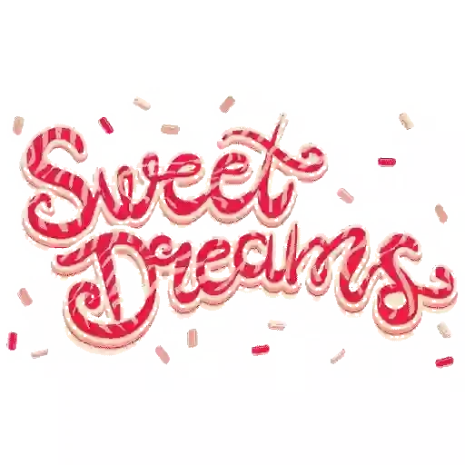 font, candy sweet, zeichnung von rayson yangiri, inschrift sweet dream, mond sternchen spaltennummernvektor