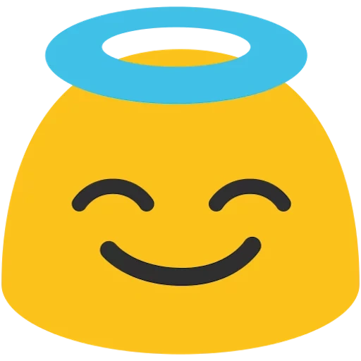 emoji, emoji, icône de sourire, sourire pour un halo, emoji sourire