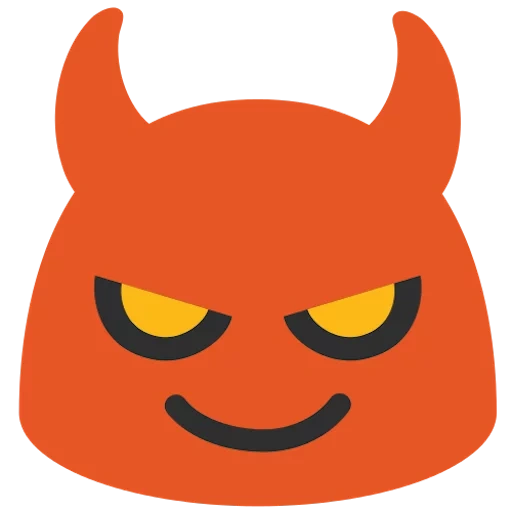 sang emoji, emoji setan, emoticon devil, the devil smiley, emoji klasik
