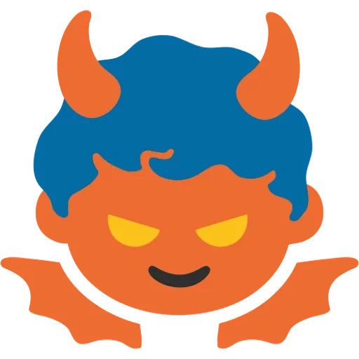 démon des emoji, diable emoji, demon smilik, devil smilik, le visage des emoji démon