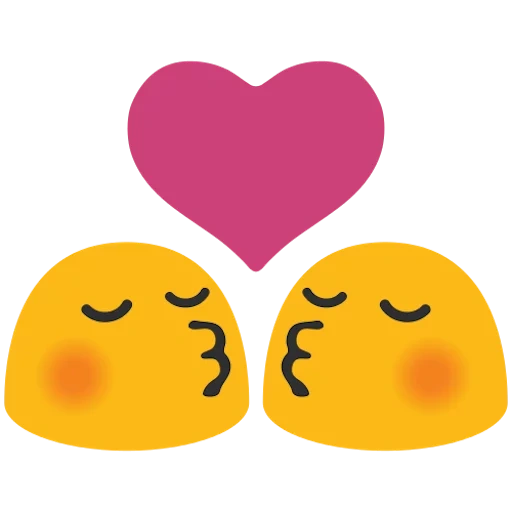 emoji, love emoji, le cœur de smilik, embrasser emoji, emoji smilik