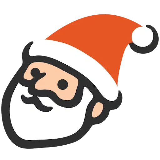 emoji santa, icône du père noël, emoji santa claus, emoji santa claus, pictogramme du père noël