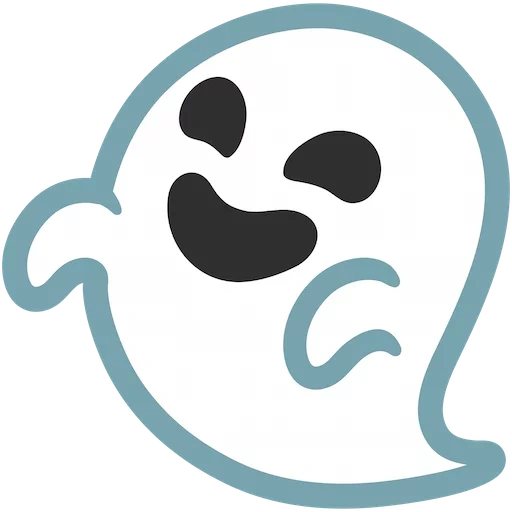 ghost, badge 64 64, expression ghost, expression pack ghost, twitter's smiling face ghost