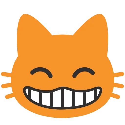 gatto sorridente, espressione di gatto, emoticon gatto, gatto sorridente, emoticon gatto ride