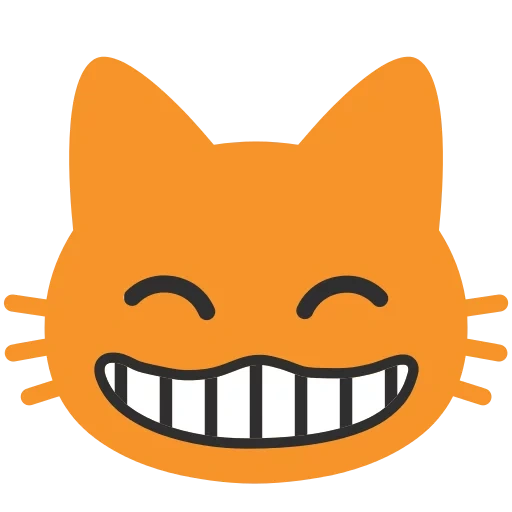 sourire chat, emoji de chat, chat emoji, sourire chat, emoji cat rit