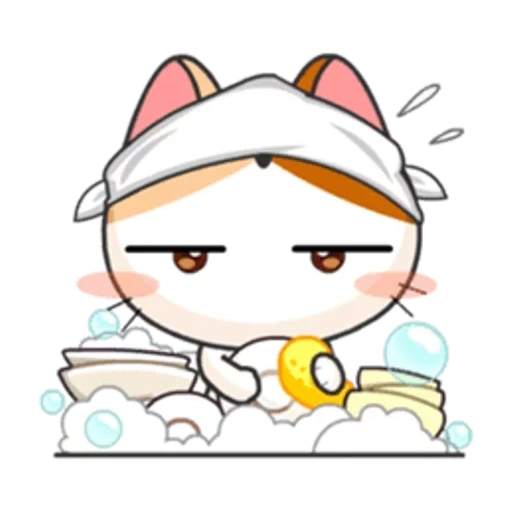 gatti, un gatto, giapponese, meow animati, gatti emoji coreani