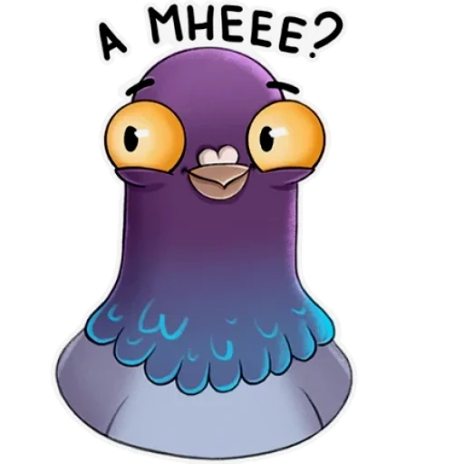 pombo, pombo de ano novo, pombo de desenho animado, violet pigeon