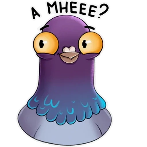 pigeon, new year's pigeon, cartoon pigeon, violet pigeon