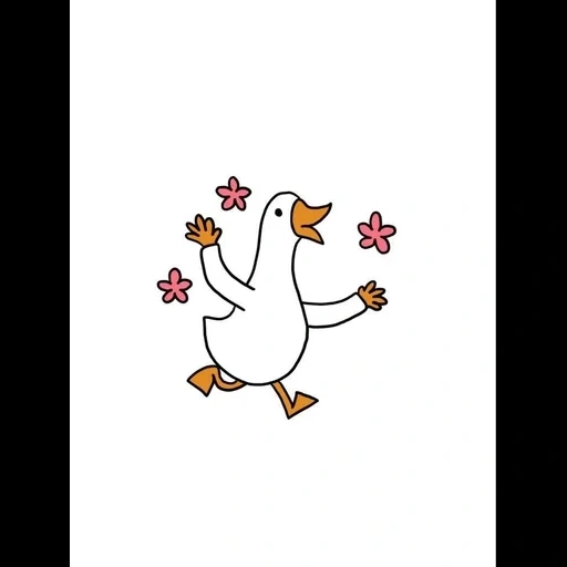 anatre, oca, pollo, clipart, dancing duck