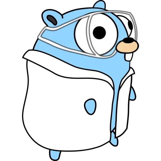 maskot gehen, golang profi, golang universal block, golang gopher pilot, pl/1 programmiersprache logo