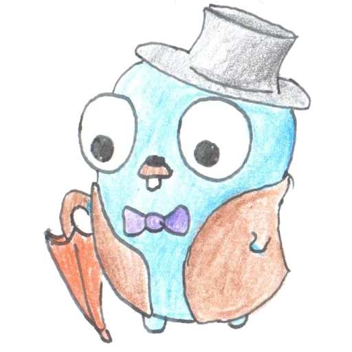 foto, golang profi, golang maskot, mascote de golang, vá linguagem de programação