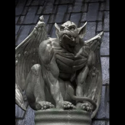 гаргулья, горгулья демона, горгулья демон скульптура, готика скульптура гаргульи, собор парижской богоматери гаргульи